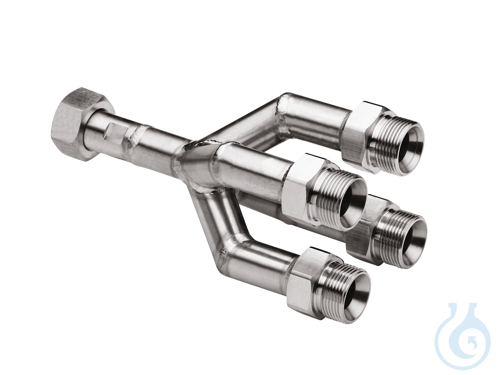 Quad distributing adapter M24x1.5, 1x M24x1.5 female to 4x M24x1.5 male