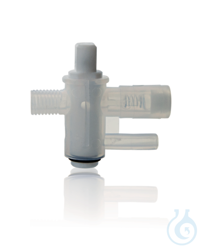 Discharge valve Titrette®, with olive-shaped nozzle and sealing ring