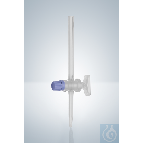 BURETTE STOPC. STRAIGHT 50 ML, GLASS KEY, CLEAR GLASS
