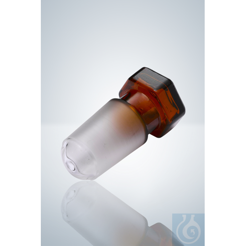 GLASSTOPPER F. NS 29/32, AMBER GLASS