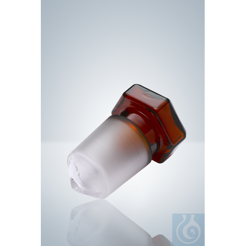 GLASSTOPPER F. NS 45/40, AMBER GLASS