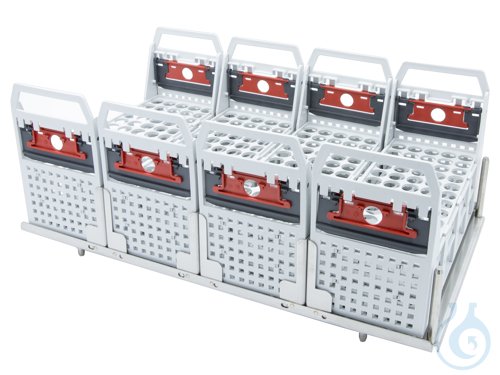 Carrier tray with racks for 240 test tubes 100 x 16/17 mm dia.