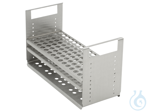 Test tube rack for 90 microliter tubes 30 x 11/12 mm dia., stainless steel