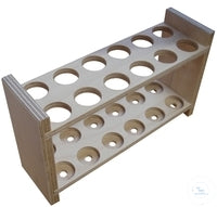 Test tube rack wood 12 tubes Ø20 mm