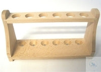 Test tube rack wood 12 tubes Ø20 mm 2 rows