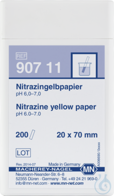 Nitrazine yellow paper (200 strips)