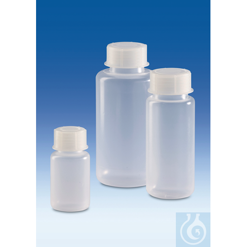 Wide-mouth bottle, PP, with screw-cap, 500 ml, round, GL 45