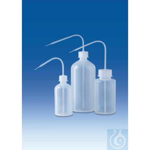 Wash-bottle, PE-LD/PP, without imprint, 1000 ml, round, narrow-mouth, GL 32