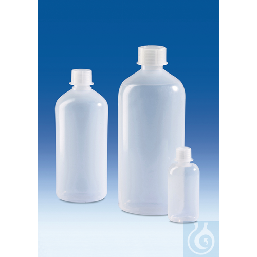 Narrow-neck bottle, PE-LD, w. screw-cap, 1000 ml, round, GL 32
