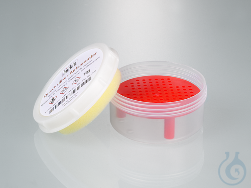 Mercury collector, tub with screw cap lid