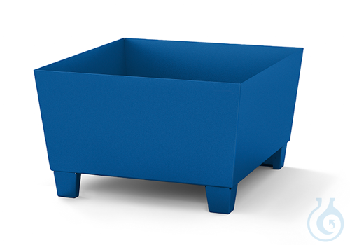 Sump pallet steel lam. blue feet construc. V=217L, 815x885x478