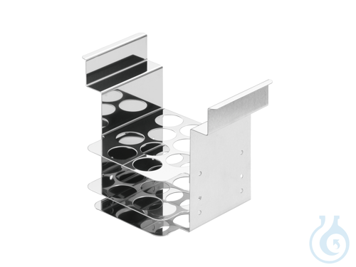 Stainless steel test tube rack, up to +150 °C, for 10 Falcon tubes 50 ml
