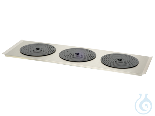 Flat bath cover PURA 30 with 3 openings 190 mm dia. and sets of rings