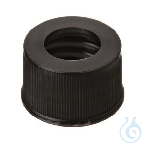 ND13 PP Screw Cap, black, with 7.8 mm center hole, 10x100/PAK