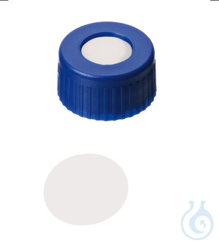 ND9 PP Short Thread Cap, blue, 0,2mm, PTFE virginal