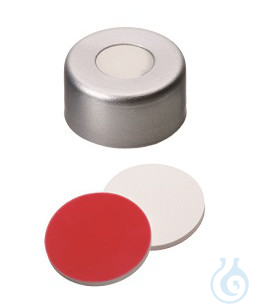 ND11 Aluminium Crimp Seal, Red Rubber/PTFE beige