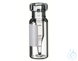 ND11 Crimp Neck Vial+ 0,2ml Micro-Insert, 32x11,6mm, clear glass, label lines