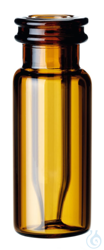 Snap Ring Vial w/ integrated Micro-Insert, 32 x 11.6mm, amber glass, Base bonded