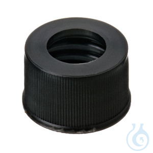 ND13 PP Screw Cap, black, 8,5mm centre hole, thread 13-425, 10x100/PAK