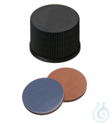 ND15 PP screw cap, black, closed, 1,6mm, 10 x 100 pc