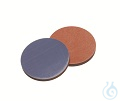 Septa, 17 mm diameter, butyl red/PTFE grey, 1,6 mm, 10 x 100 pc