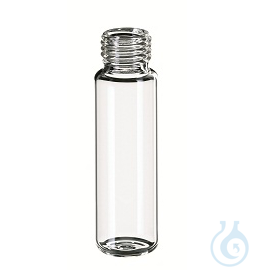 ND18 20ml Precision Thread Vial, 75.5 x 22.5 mm, clear glass, rounded bottom