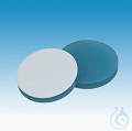 septa, ND20, 3,0mm, Si blue transp./PTFE white, 10 x 100 pc