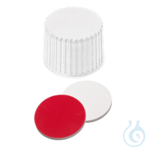 ND20 PP screw cap, white, closed, 1,3mm, 10 x 100 pc