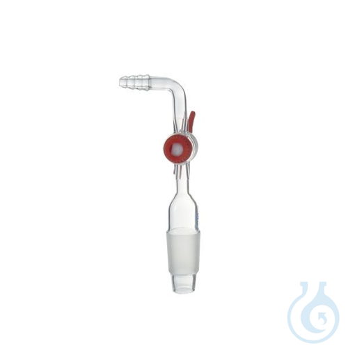 Jointed adapter with PTFE key stopcock, straight, 24/29