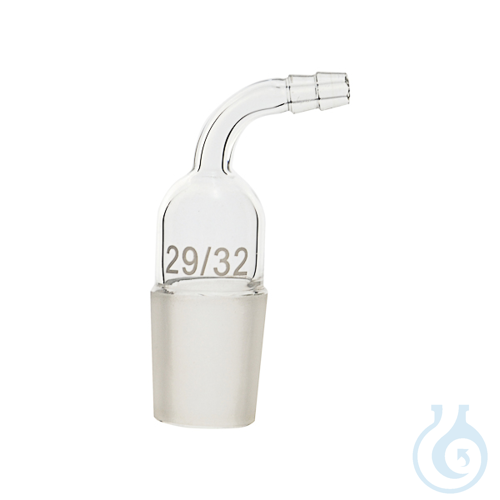 Connection piece, bent, cone angle 90º, 14/23