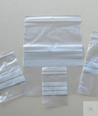 Transparent plastic self seal bag, 160 x 230 mm + write on panel