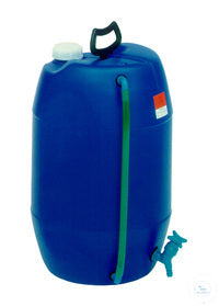BK20 behroplast PE canister 20 l, blue with light protection, level indicator an