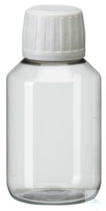 PEG100 behroplast PET bottle, narrow neck, clear transparent, 100 ml, P-Propyle