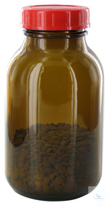 RB500GT behrotest sampling bottle 500 ml, brown glass, wide-mouth with PTFE coat