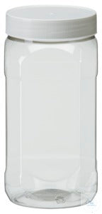 PWG1001 behrotest PET Bottle 1000 ml, wide-mouth, clear transparent, octagonal w