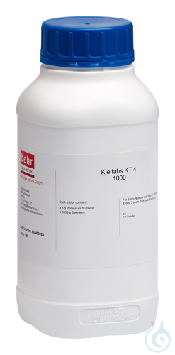 KT4 Kjeldahl catalyst tablets ST 3,5 g K2S04, 0,0035 g Se (box of 1000 pcs.)