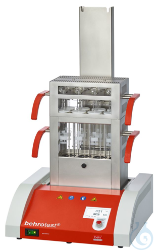 K8B behrotest Kjeldahl digestion unit for 8x500 ml vessels temperatur & time