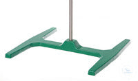 Stand with base plate H-shape incl. rod, 18/10 steel