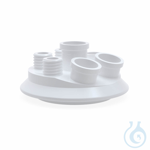 BOLA Flat Flange Lids, DN 100 Center neck: NS 29/32 lateral necks: 2x NS 29/32 a