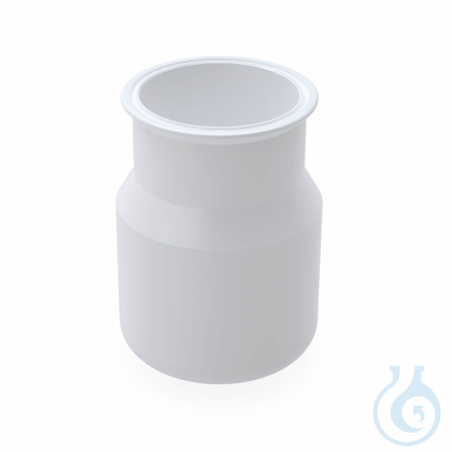 BOLA Flat Flange Reaction Vessels, DN 100 1000 ml made of PTFE with circular gro