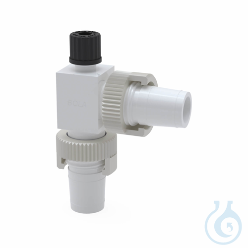 BOLA Stillheads, 2x NS 29/32 Ø 10 mm PTFE, with SAFE LAB-system