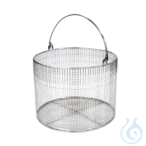 Stainless steel wire basket with lid, square, 300 x 200 x 150 mm