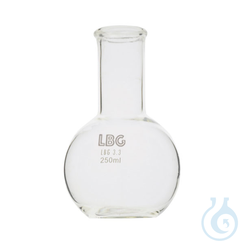 Boiling flask, flat bottom, narrow neck, 500 ml, LBG 3.3, 8 pcs