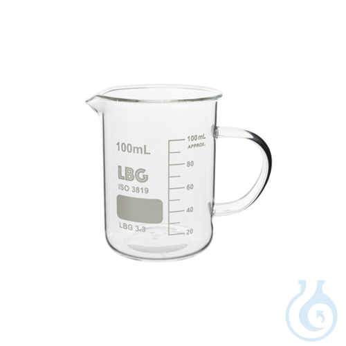 Beaker low form, with handle, 250 ml, 6 pcs