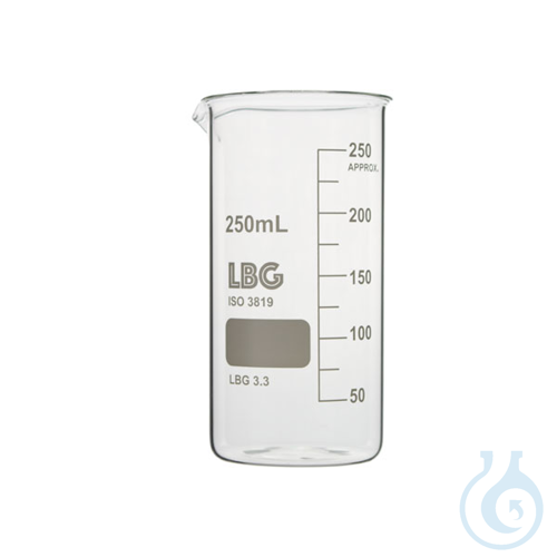 Beaker tall form, 250 ml, LBG 3.3, 12 pcs.