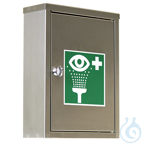 B-SAFETY eyewash station BR324095 in dust-tight stainless steel cabinet V4A