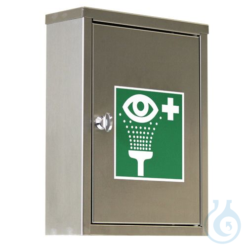 B-SAFETY eyewash station BR326095 in dust-tight stainless steel cabinet V4A