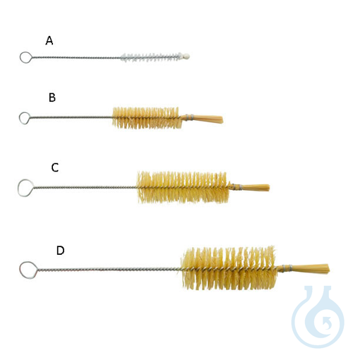 Brush for test tubes, natural bristle