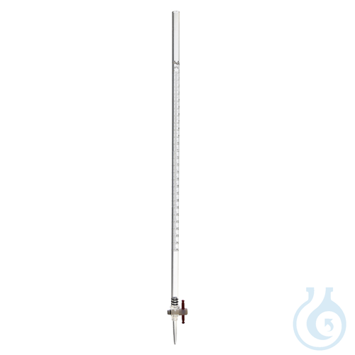 Plastic burette with PTFE straight stopcock, 100 ml, PMMA