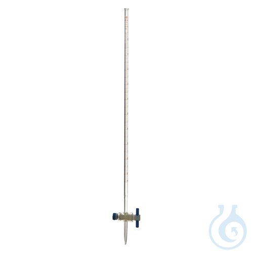 Burette with PTFE straight stopcock, class A, 100 ml